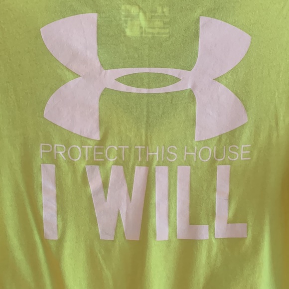 Under Armour Bright Neon Yellow Fitted Tee - Picture 7 of 7
